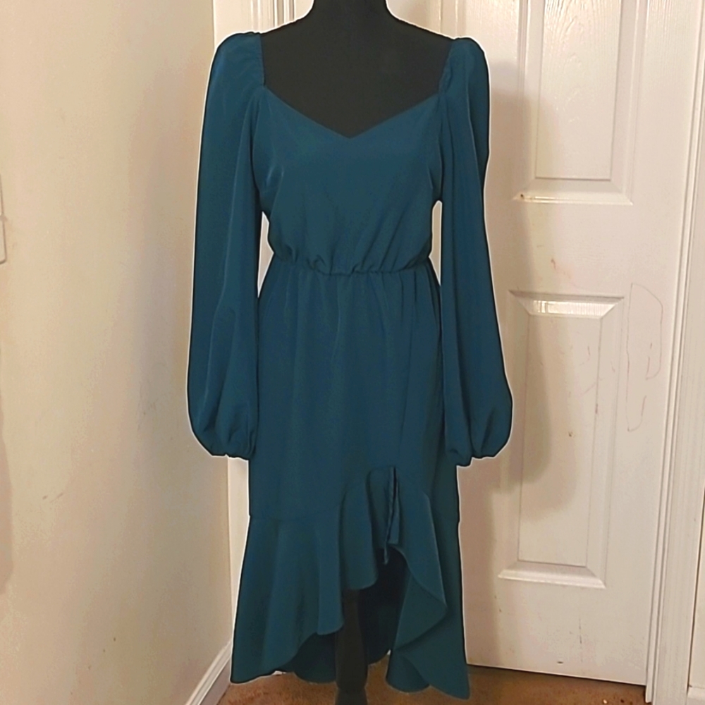 Beautiful Handmade Puff Sleeve Balloon Sleeve Party Occasion Wiggle Dress